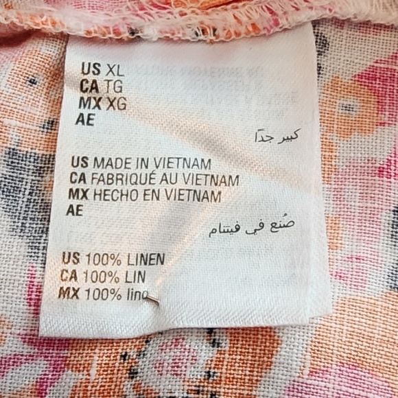 Linen Charter Club Luxury Linen Top Size Extra Large - Picture 4 of 5